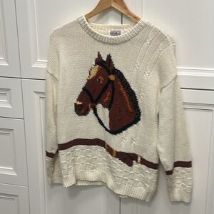 Vintage PBJ Sport fun Horse sweater in good condition. Kentucky Derby Ready.